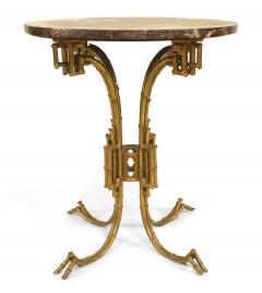 English Regency Brass and Marble End Table - 1438121