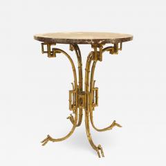 English Regency Brass and Marble End Table - 1443475