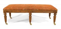 English Regency Burl Elm Bench - 1420021