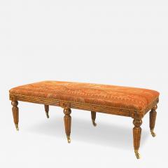 English Regency Burl Elm Bench - 4689755