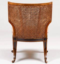 English Regency Caned and Ebonized Mahogany Klismos Chair Althorp circa 1815 - 4498558