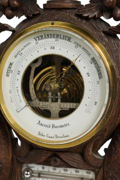 English Regency Carved Walnut Barometer - 4658483