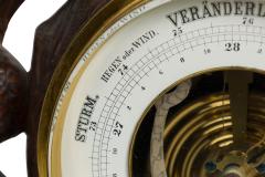English Regency Carved Walnut Barometer - 4658486
