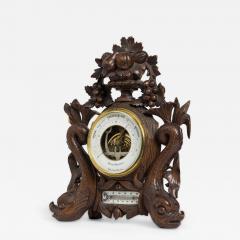 English Regency Carved Walnut Barometer - 4690012
