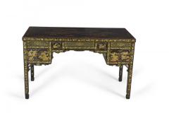 English Regency Chinese Export Gilt Black Lacquer Desk - 4628883