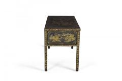 English Regency Chinese Export Gilt Black Lacquer Desk - 4628889