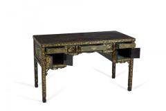 English Regency Chinese Export Gilt Black Lacquer Desk - 4628890