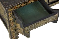 English Regency Chinese Export Gilt Black Lacquer Desk - 4628892