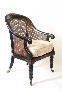 English Regency Faux Papier m ch Caned Bergere or Armchair circa 1830 - 3827931