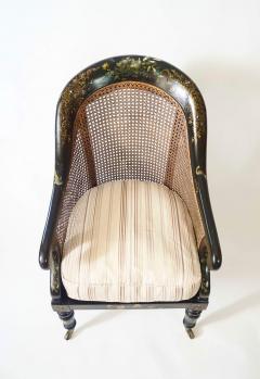 English Regency Faux Papier m ch Caned Bergere or Armchair circa 1830 - 3827932