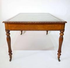 English Regency George IV Oak and Burr Walnut Library Writing Table circa 1825 - 4611633