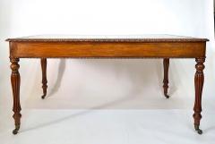English Regency George IV Oak and Burr Walnut Library Writing Table circa 1825 - 4611635