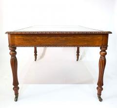 English Regency George IV Oak and Burr Walnut Library Writing Table circa 1825 - 4611636