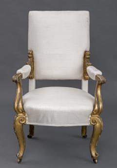 English Regency Giltwood Open Armchair Circa 1820 - 109776