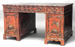 English Regency Lacquered Chinoiserie Partners Desk - 1429382