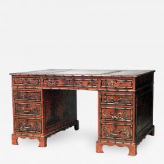 English Regency Lacquered Chinoiserie Partners Desk - 1431573