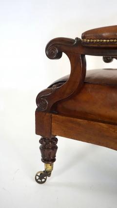 English Regency Leather Upholstered Mahogany Reclining Armchair circa 1830 - 3261831