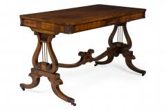 English Regency Lyre Support Table Desk - 4635873