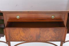 English Regency Mahogany Bow Front Inlaid Sideboard Server - 2472174