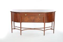 English Regency Mahogany Bow Front Inlaid Sideboard Server - 2472177