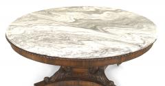 English Regency Mahogany Marble Center Table - 1424486