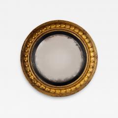 English Regency Mirror With Convex Glass - 3572255