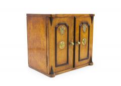 English Regency Oak Jewelry Cabinet - 4666242