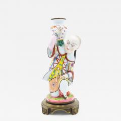 English Regency Ormolu and Porcelain Figural Candlestick - 4263151