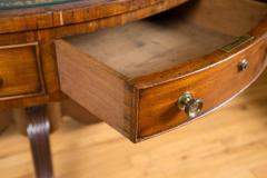 English Regency Period Mahogany Drum Library Table - 143026