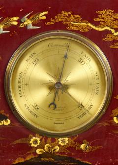 English Regency Red Lacquer Barometer - 3194580