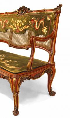 English Regency Red Lacquered Loveseat - 1419243