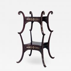 English Regency Rosewood Brass Inlaid End Table - 1443485