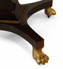English Regency Rosewood Center Table with Gilt Paw Feet - 1424610
