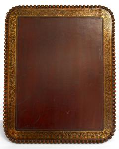 English Regency Rosewood and Leather End Table - 1438127