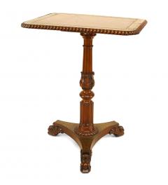 English Regency Rosewood and Leather End Table - 4630732