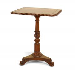 English Regency Rosewood and Leather End Table - 4646491