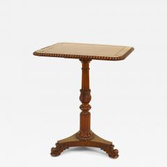 English Regency Rosewood and Leather End Table - 4646506