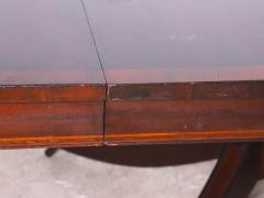 English Regency Style 19th Century Mahogany and Fruitwood Inlaid Pedestal Table - 4552825