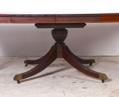English Regency Style 19th Century Mahogany and Fruitwood Inlaid Pedestal Table - 4552826