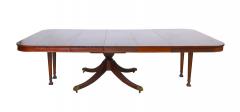 English Regency Style 19th Century Mahogany and Fruitwood Inlaid Pedestal Table - 4552831