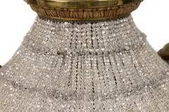 English Regency Style Basket Acorn Beaded Crystal Chandelier - 4635458