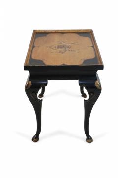 English Regency Style Black and Gold Painted End Table - 4660309