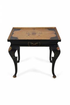 English Regency Style Black and Gold Painted End Table - 4660311