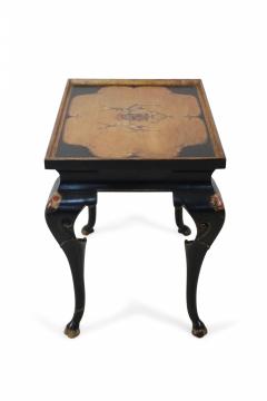 English Regency Style Black and Gold Painted End Table - 4660313