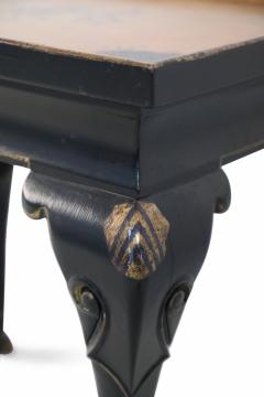 English Regency Style Black and Gold Painted End Table - 4660317