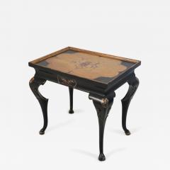 English Regency Style Black and Gold Painted End Table - 4717910