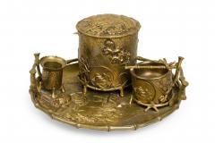 English Regency Style Bronze Smoking Set - 4653021