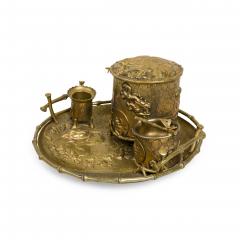 English Regency Style Bronze Smoking Set - 4662099