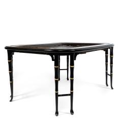 English Regency Style Brown Lacquered Tray Top Coffee Table - 4639932