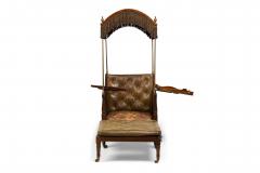 English Regency Style Canopy Library Arm Chair - 4626323
